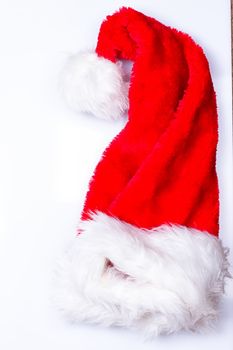 Christmas santa hat on the white background