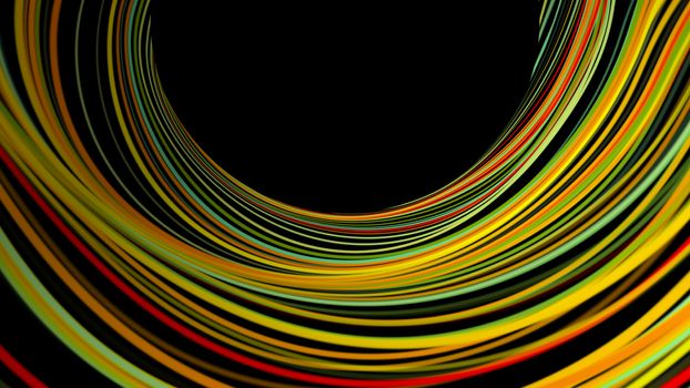 Abstract background with bend lines. 3d rendering
