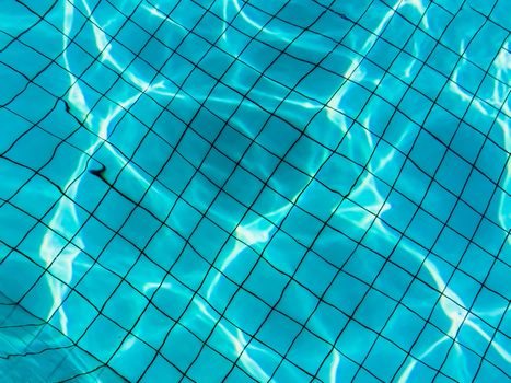 Blue water  in the pool with light