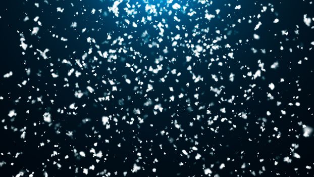 Abstract background with snow. Digital 3d rendering