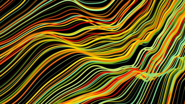 Abstract background with wave lines. 3d rendering