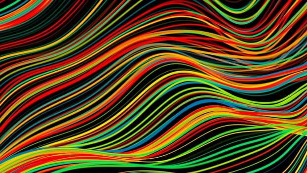 Abstract background with wave lines. 3d rendering