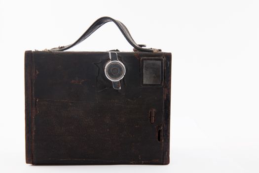 Antique camera isolated on white background