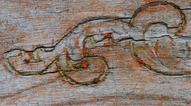 Old Wood Chair Carving