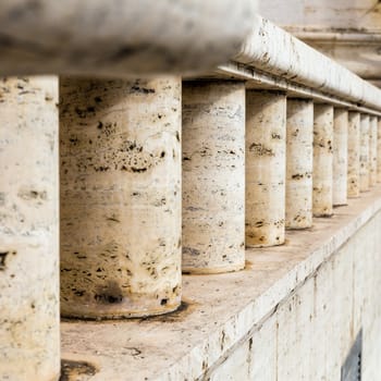 detail marble columns of an Italian church