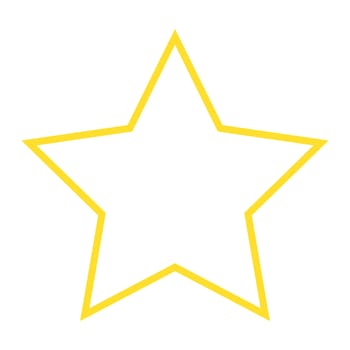 Isolated yellow star icon, ranking mark. Modern simple favorite sign, decoration symbol for website design, web button, mobile app.