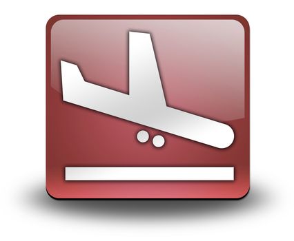 Icon, Button, Pictogram with Airport Arrivals symbol