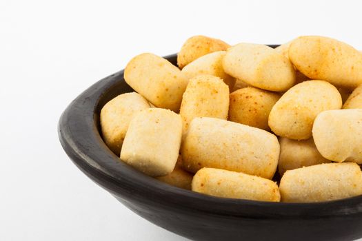 Traditional snack from Colombia called achira isolated on white background