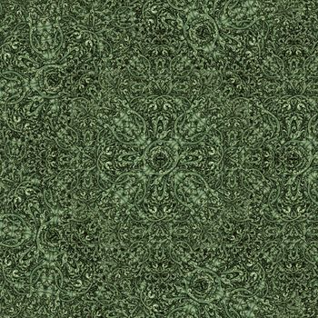 Photo-illustration of a pattern built from parts of United States currency bills.