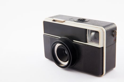 Old viewfinder analog camera from 1970s