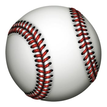 Illustration of a baseball.          