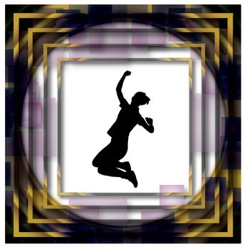 silhouette success frame background beautiful banner wallpaper design illustration 
