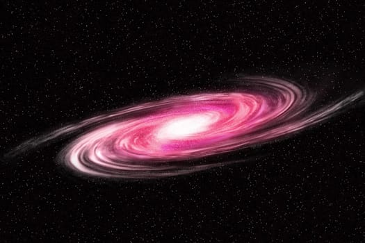 Image of spiral galaxy. Spiral galaxy in deep space with star field background. Computer generated abstract background.