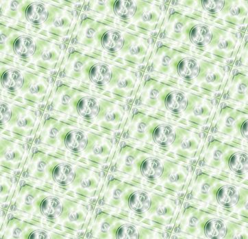 Cartoon money, dollar banknote, paper bill background