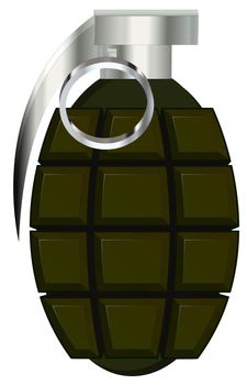 hand grenade vector illustration isolated on white background