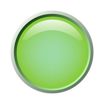 Green isolated vector, glossy web button. Beautiful internet button.Empty on white background.