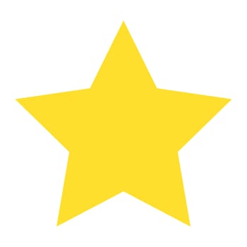 Isolated yellow star icon, ranking mark. Modern simple favorite sign, decoration symbol for website design, web button, mobile app.