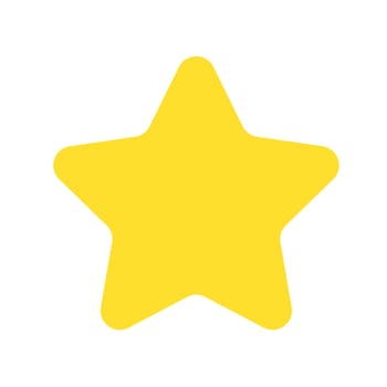 Isolated yellow star icon, ranking mark. Modern simple favorite sign, decoration symbol for website design, web button, mobile app.