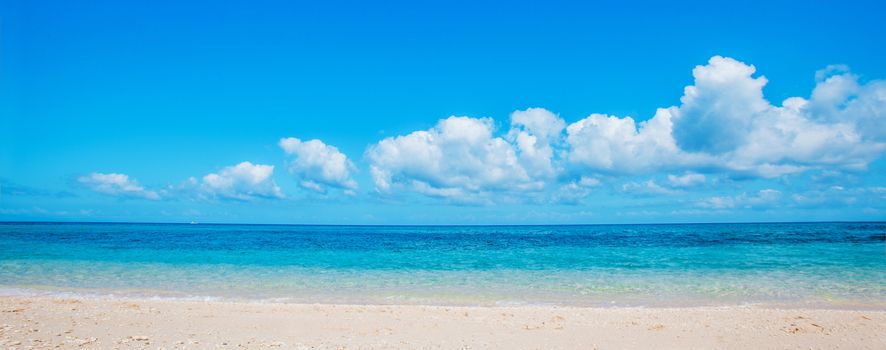 Beautiful landscape with white sand beach and tropical sea