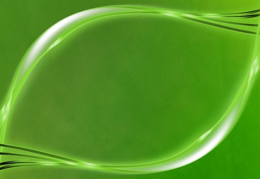 green abstract background with shiny ribbon, beautiful banner wallpaper design illustration 