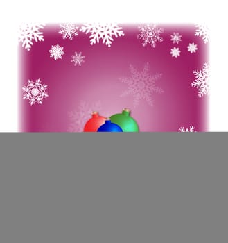 Christmas bauble background, design. Winter wallpaper illustration.