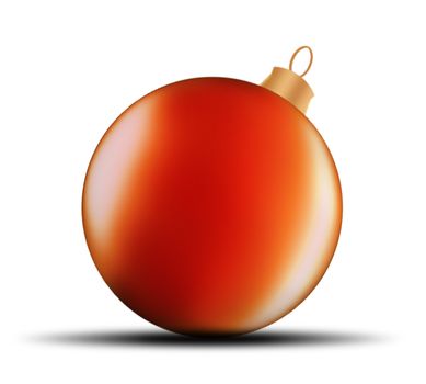 Christmas bauble icon, symbol, design. Winter illustration isolated on white background.
