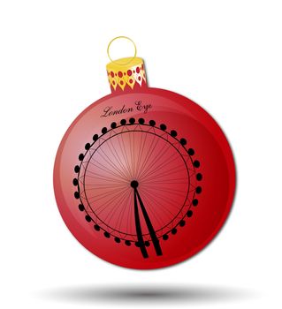 Christmas bauble icon, symbol, design. Winter illustration isolated on white background.