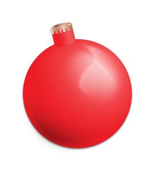 Christmas bauble icon, symbol, design. Winter illustration isolated on white background.