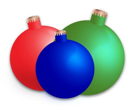 Christmas bauble icon, symbol, design. Winter illustration isolated on white background.