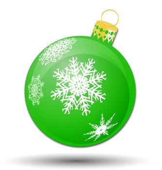 Christmas bauble icon, symbol, design. Winter illustration isolated on white background.