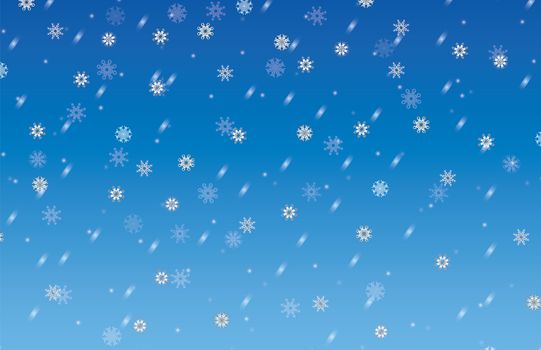 Falling snow christmas card. Winter abstract background illustration.
