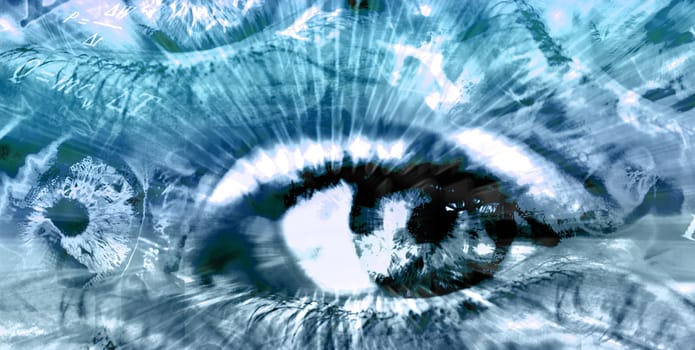 Human eye abstract background