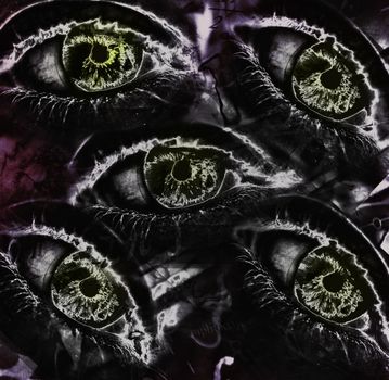 Human eye abstract dark background