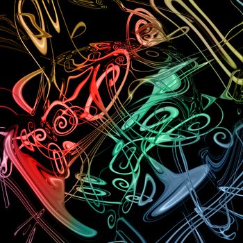 abstract music, notes, background, beautiful banner wallpaper design illustration 