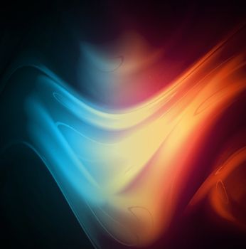 Fire and ice abstract  background. Red and blue smoke  on dark background
