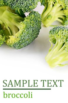 Fresh broccoli isolated on a white background