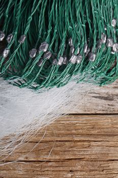 Net from the fishing line close up