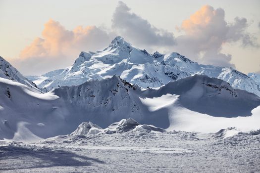 Russia. Caucasus. View on Elbrus Mount - the highest point of Europe