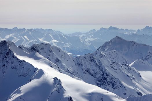Russia. Caucasus. View on Elbrus Mount - the highest point of Europe