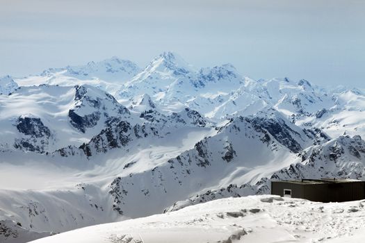 Russia. Caucasus. View on Elbrus Mount - the highest point of Europe