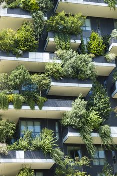 Modern, futuristic buildings named Vertical Wood in Mian.