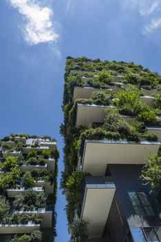 Modern, futuristic buildings named Vertical Wood in Mian.