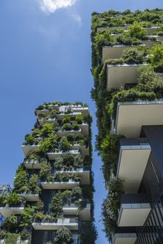 Modern, futuristic buildings named Vertical Wood in Mian.