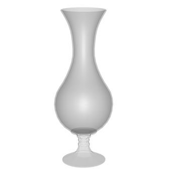 Vase, flower pot isolated in white background - 3D render