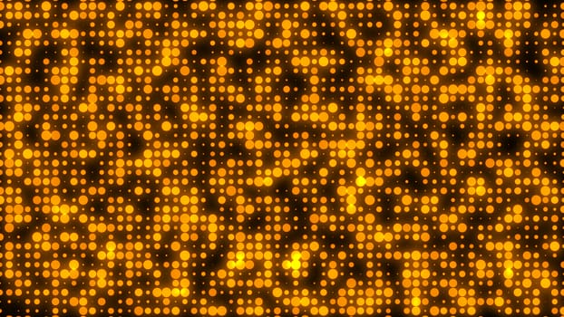 Abstract gold glowing circles. Digital 3d rendering background.
