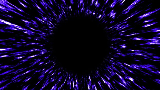 Abstract background with black hole. Digital space illustraton. 3d rendering.