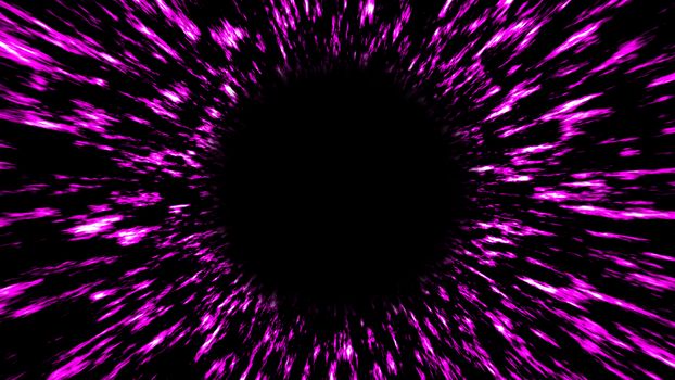 Abstract background with black hole. Digital space illustraton. 3d rendering.