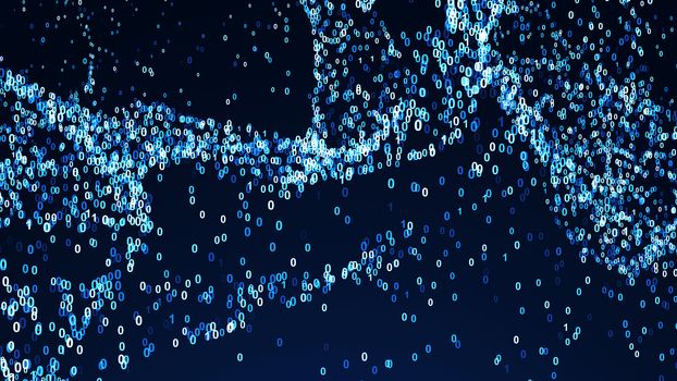 Abstract background with digital numbers. 3d rendering.
