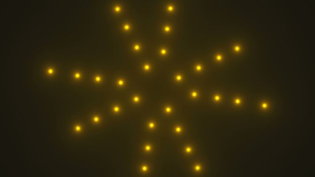Abstract background with colorful Spectrum lights Concert Spot Bulb. 3d rendering