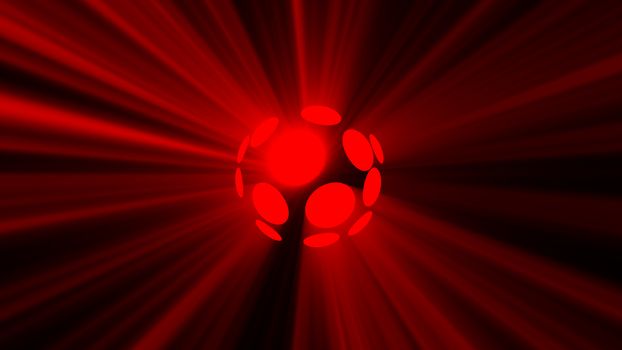Abstract background with magic disco sphere. 3d rendering